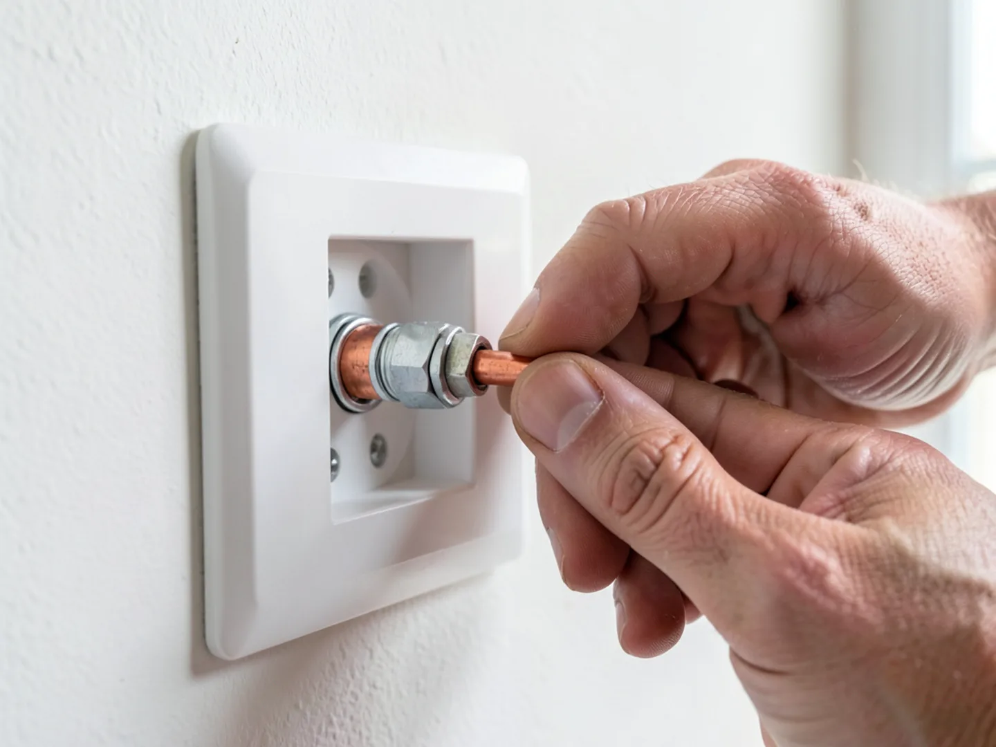 Connecting refrigerator ice maker water box - Plumbing Services Upland CA