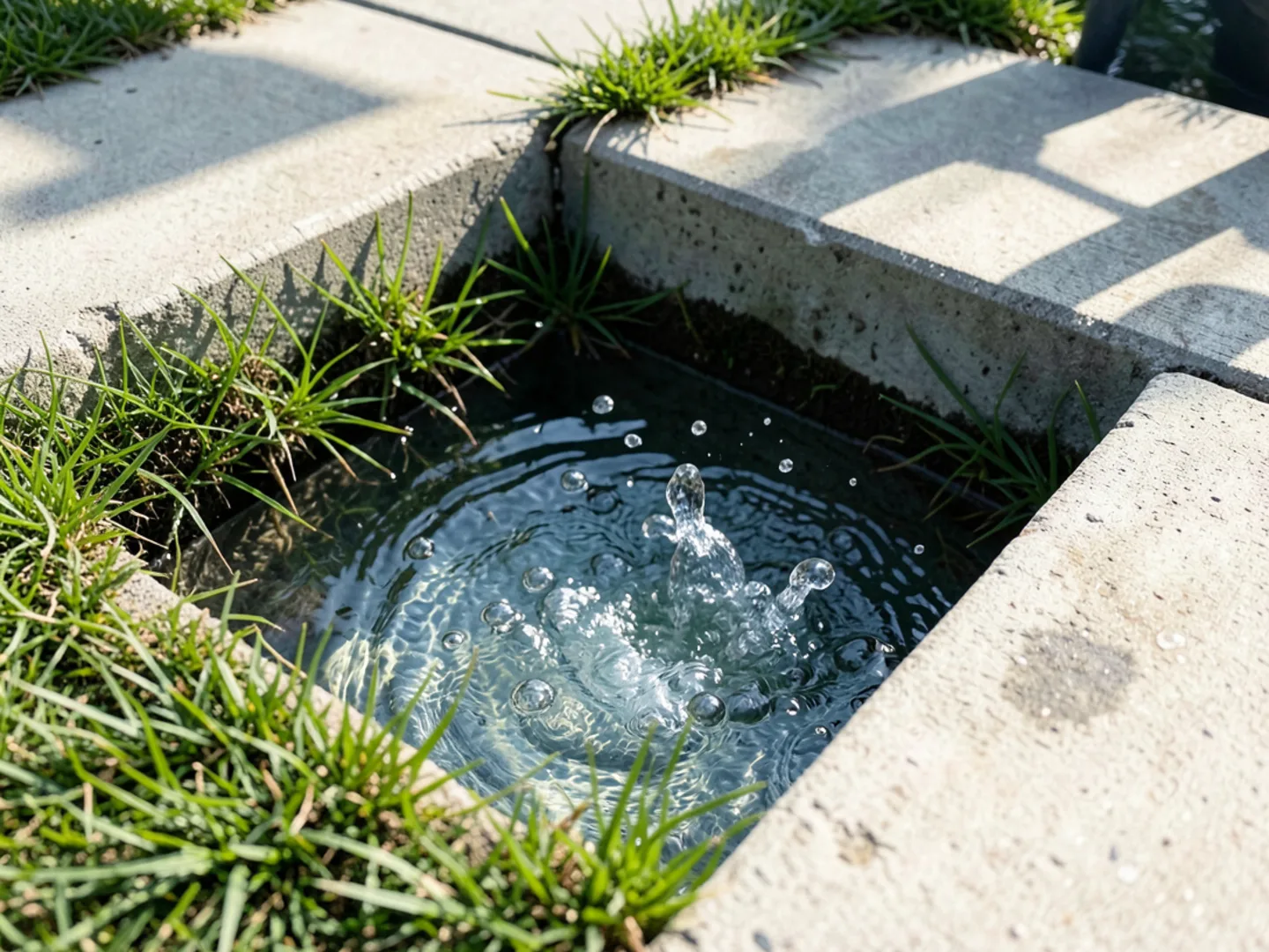 Water bubbling through front yard lawn - Plumbing Services Upland CA