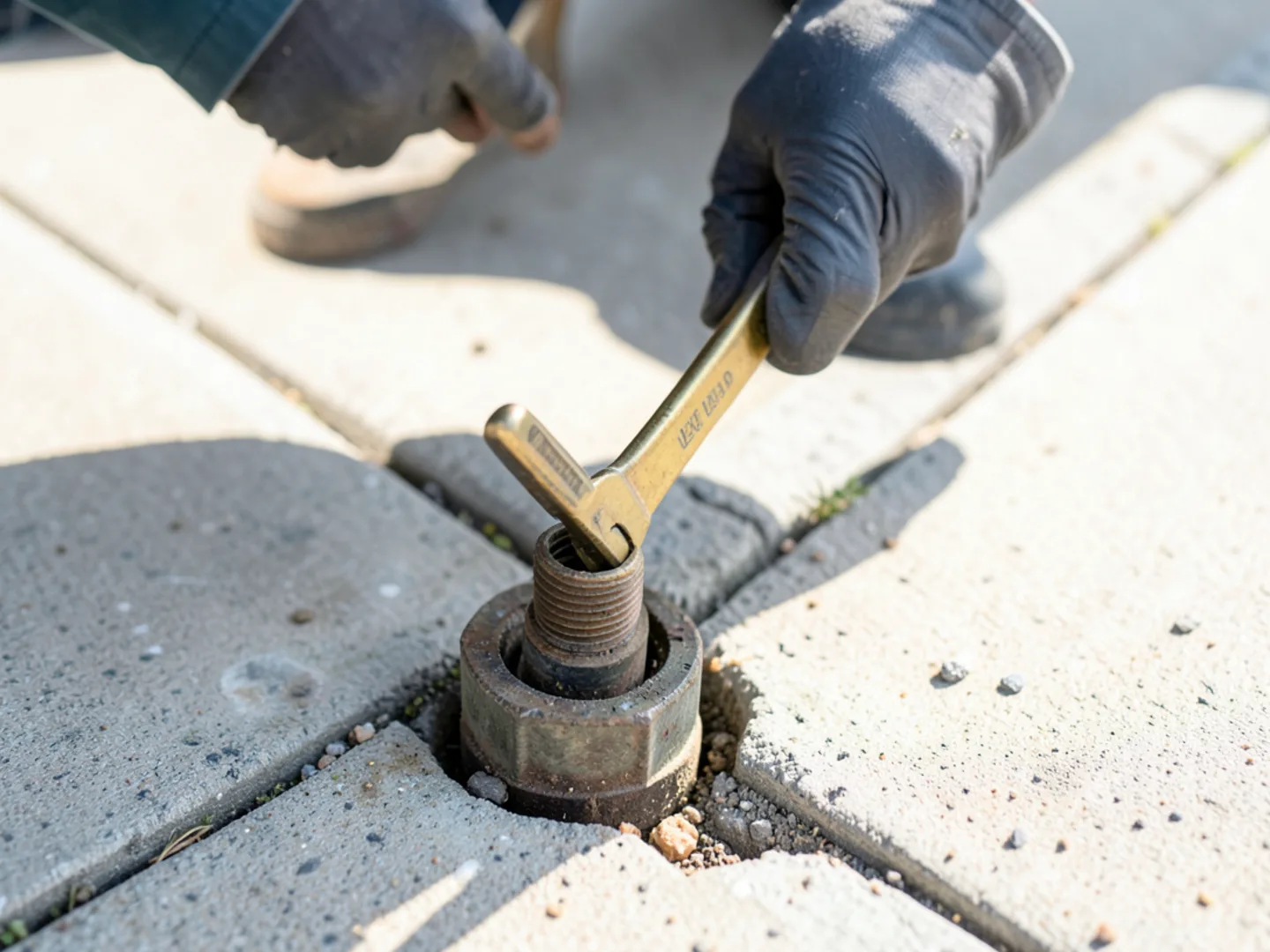 Inspecting cast iron sewer cleanout - Plumbing Services Upland CA