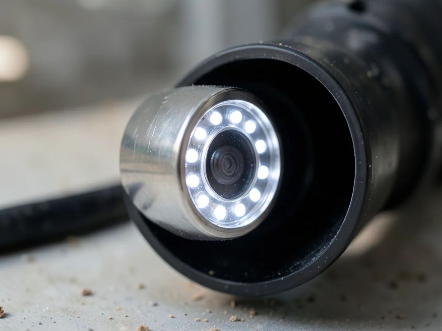 Stainless camera head with led ring - Plumbing Services Upland CA