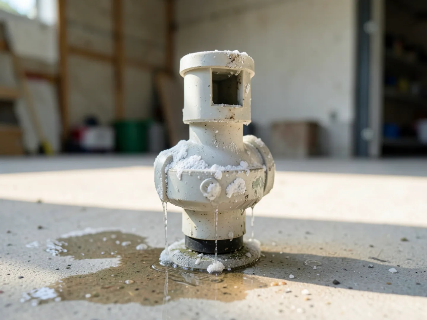 Corroded water heater drain valve leaking - Plumbing Services Upland CA