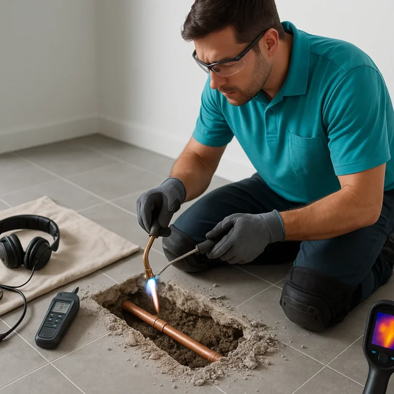 Slab leak detection & repair